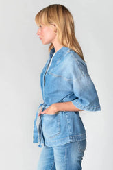 GIACCA KIMONO BEOCCA IN BLUE JEANS